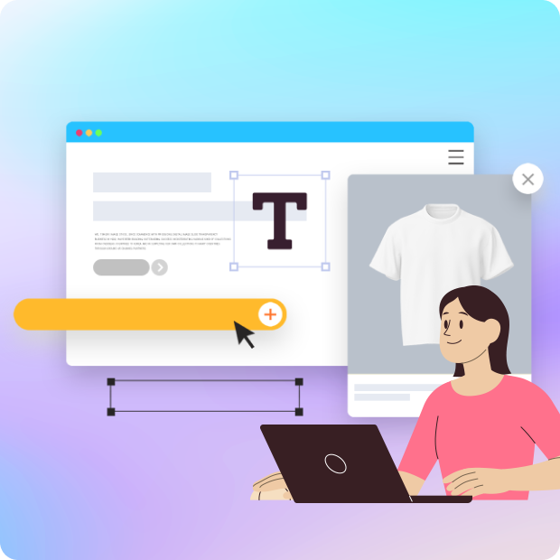 홈페이지를 제작하고 있는 사람 일러스트